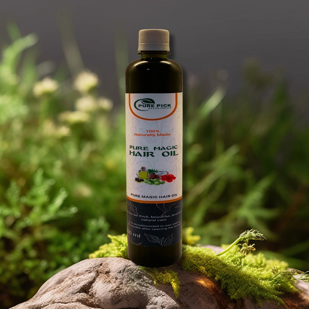 Tackle Hair Fall, Greying & Poor Regrowth Naturally with Pure Magic Hair Oil